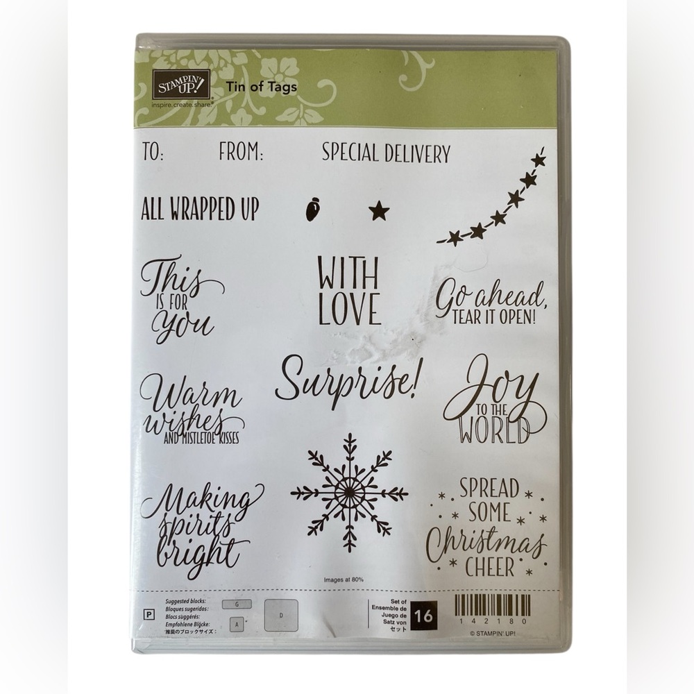 Stampin' Up! Tin of Tags Christmas Stamp Set
